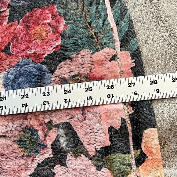 Soft Surroundings Midnight Blooms Floral Lightweight Sweater PS Cottagecore - Picture 15 of 15